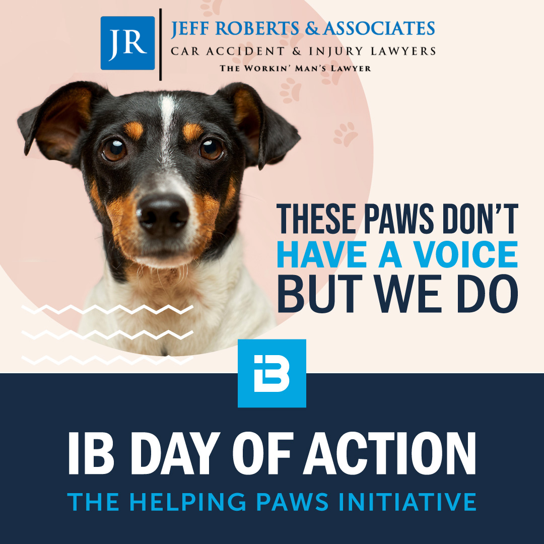 Jeff Roberts & Associates Injury Board Helping Paws Initiative